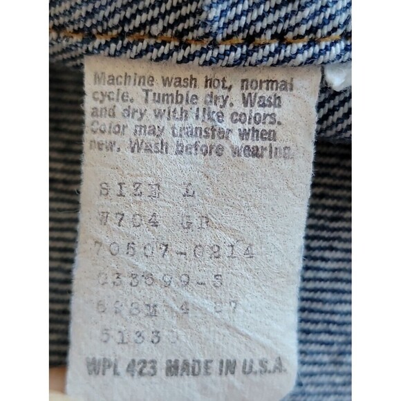 Levis Mens L Jean Jacket Trucker 70507 0214 Dark Blue VTG Retro USA Work EUC - Picture 7 of 16